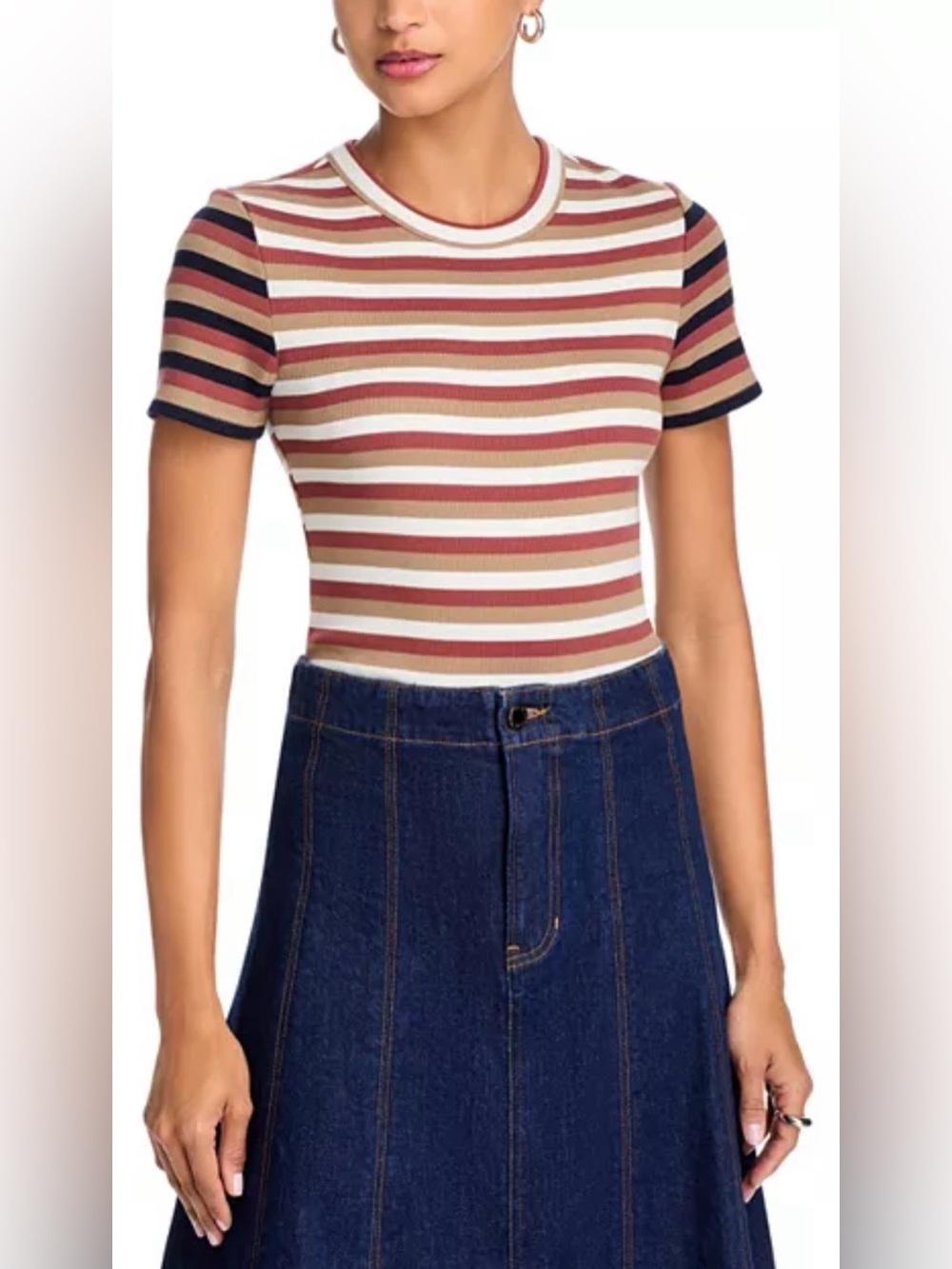 Veronica Beard Alix Circle Denim Skirt - Picture 6 of 12